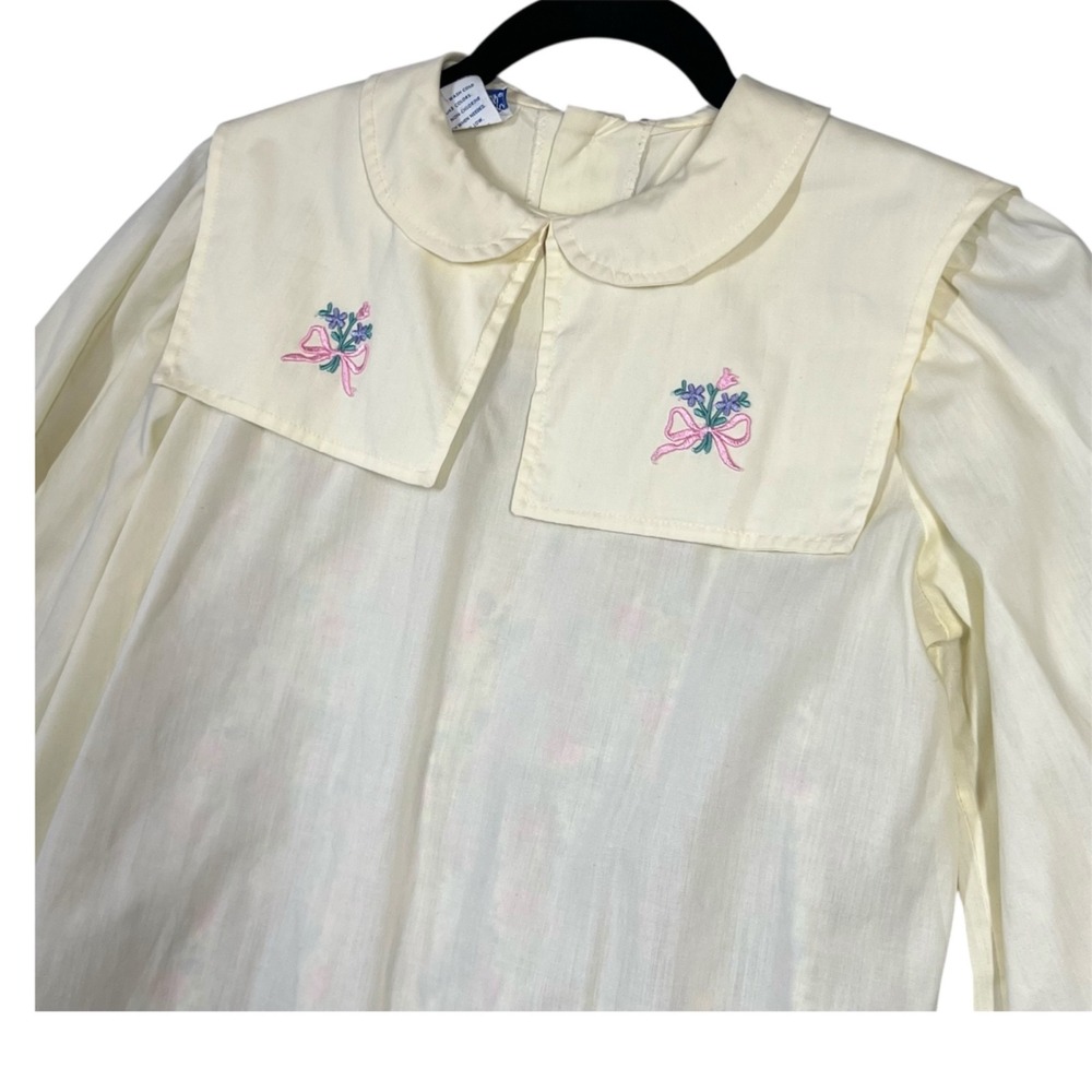 Vintage Polly Finders Dress & Shirt Girls Size 14 Yellow Floral Costume Party